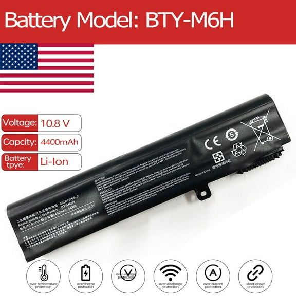 BTY-M6H Laptop Battery for MSI GE62 2QF PE70 GE62-6QF81FD GL65 6QD-004US GE63VR GE73, Apache Pro GE62 2QF