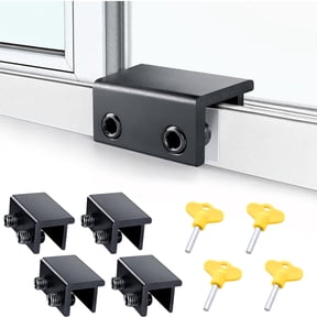 BTideas 4 Pack Sliding Window Locks,Window Locks for Horizontal up&Down Sliding Home&Office,Black