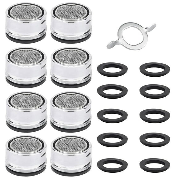 BTideas 8Pack Faucet Aerator,15"/16"Kitchen and Bathroom Sink Faucet Aerator Replacement With Gasket