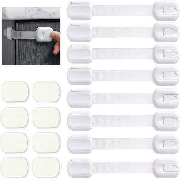 BTideas Baby Locks, 8 Pack Safety Baby Proofing Cabinets, Child Proof Cabinet Drawer Door Locks