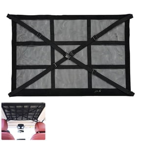BTideas Car Ceiling Cargo Net Pocket,31.5×20.9'' Double-Layer Car Ceiling Storage Mesh Organizer