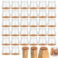 thumbnail image 1 of BTideas Chair Leg Protectors for Hardwood Floors,32Pcs Silicone Furniture Leg Floor Protectors,Brown, 1 of 8