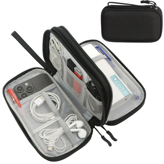 BTideas Electronic Accessories Travel Bag,Portable Charger Organizer for Cord,Phone,USB,Earphone