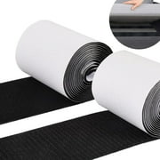 BTideas Hook and Loop Tape 3.93 in x 16.4 Feet,Nylon Strips With Adhesive Heavy Duty ,Black