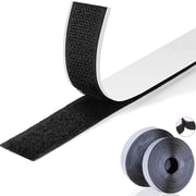 BTideas Hook and Loop Tape Self Adhesive, Black Strips with Adhesive Heavy Duty, 26.24ft X 0.78in