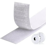 BTideas Hook and Loop Tape Self Adhesive, White Strips with Adhesive Heavy Duty, 26.24ft X 0.78in