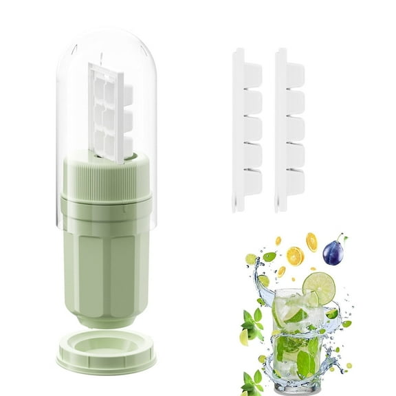 BTideas Mini Ice Cylinder with Dust Cover,3 Pack Ice Cube Trays,Easy Twist To Release Ice Cube
