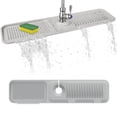 thumbnail image 1 of BTideas Kitchen Sink Splash Guard, 24" Silicone Faucet Splash Mat, Kitchen Sink Organizer, Gray, 1 of 6