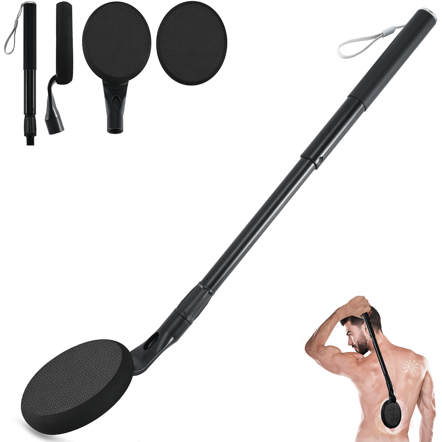 Tanning Applicator for Self Tan Half Foam Roller for Back Stress