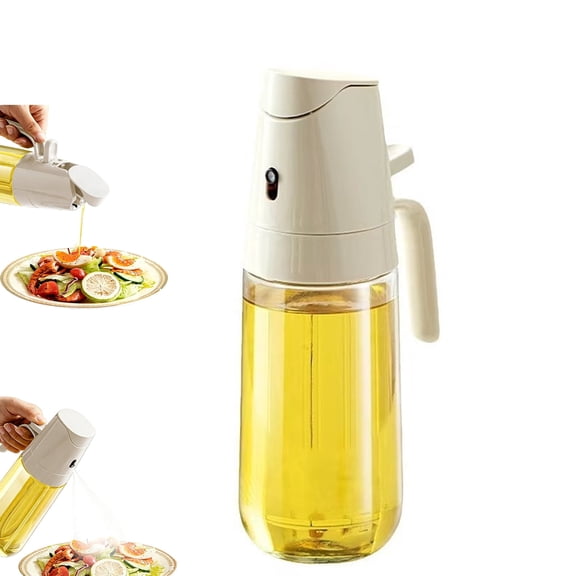 BTideas Oil Sprayer for Cooking,17 oz Olive Spray Bottle, 2 in 1 Glass Oil Dispenser for Kitchen