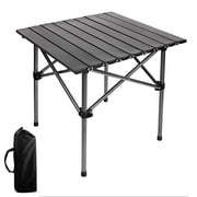 BTideas Portable Camping Table Foldable,Collapsible Square Outdoor Table with Carry Bag,Roll Up Top