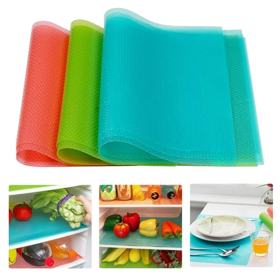 BTideas Refrigerator Shelf Liners,12 pcs Non-Adhesive Refrigerator Mats Liners for Kitchen & Drawer