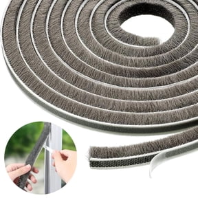 BTideas Self-Adhesive Weather Stripping for Doors and Windows,32.8 ft Sound Proofing Door Seal,Grey