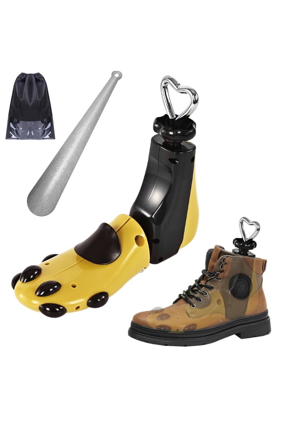 Shoe Stretcher Women Men, Boot Stretcher, Adjustable Boot Widener, Plastic,Yellow,1 Pack