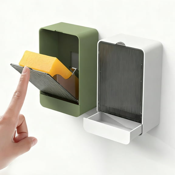 BTideas Soap Holder Dish for Shower,2 Pack Soap Case with Draining Wall Mounted,Travel Bar Container