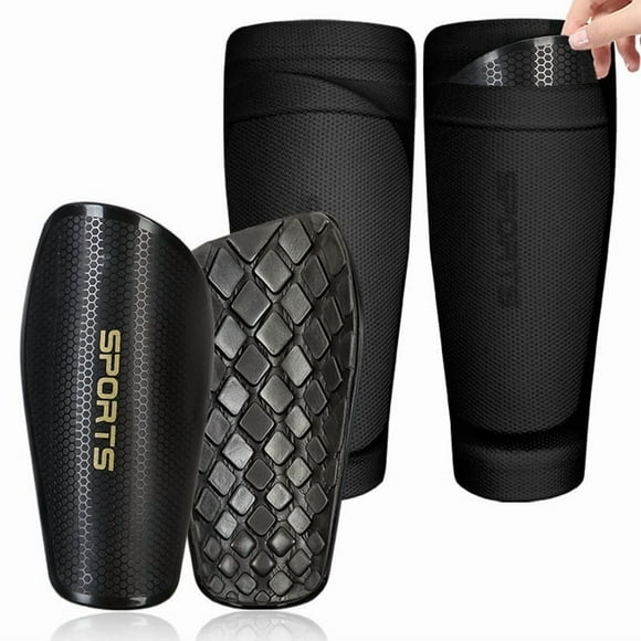 BTideas Soccer Shin Guards with Shin Sleeves - Protective Soccer Equipment(m Black)