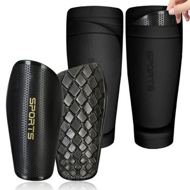 BTideas Soccer Shin Guards with Shin Sleeves - Protective Soccer Equipment(S Black)