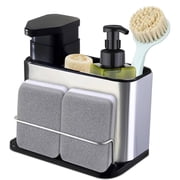 BTideas Soap Dispenser for Kitchen Sink, 3-in-1 Sponge Holder for Kitchen Sink Caddy