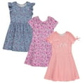 thumbnail image 1 of BTween 3-PC Girls Summer Dress Set - Short Sleeve Casual Skater Dresses, Kids Sizes 10-12, 1 of 7