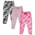 thumbnail image 1 of BTween Girl's 3-Pack Velour Jogger Pant Set - Solid, Tie Dye or Camo Sweatpants for Girls, TDYE ,4/5, 1 of 4