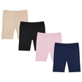 thumbnail image 1 of BTween Girls 4 Pack Athletic Bike Shorts, Fashion Short, Workout Clothes for Girls, 1 of 4