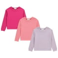 thumbnail image 1 of BTween Girls 3-Pack CVC Fleece Pullover Tops, Soft, Cozy, and Stylish Sweatshirts - Pink, Size 4, 1 of 4