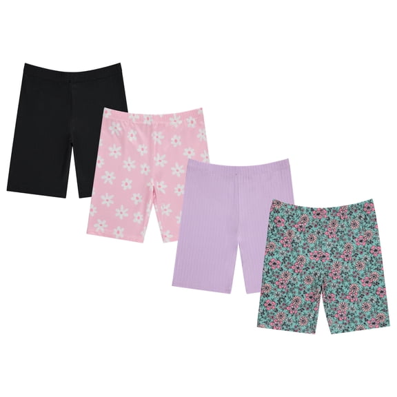 BTween Girls 4 PK Biker SHORTSGARDN12