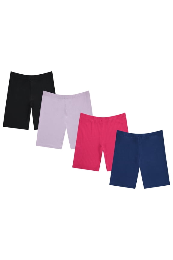 Girls 4 PK Biker SHORTSJETBK8