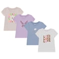 thumbnail image 1 of BTween Girls 4-Piece Summer Tops | Fashionable Short Sleeve T-Shirt | Casual Daily Shirt for Kids - Assorted Colors, 1 of 5