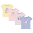 thumbnail image 1 of BTween Girls 4 Piece Tops Fashionable Short Sleeve T-Shirt Casual Daily Shirt for Kids Assorted Colors, 1 of 7