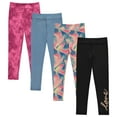 thumbnail image 1 of BTween Girls’ 4 pack Leggings Set, Exercise, Sports Tights with Wide Waistband for Girls, TDYE ,7/8, 1 of 5