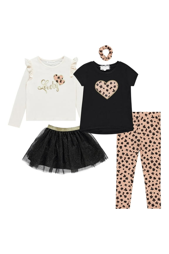 Girls Kids Clothing and Accessory Set- 5pc Mix And Match Sets,SIROC,8