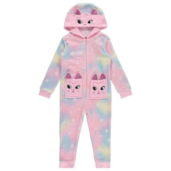 BTween Hooded Onesie PJs for Girls, STARS,8