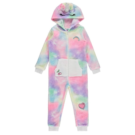 BTween Hooded Onesie PJs for Girls, UNICO,12