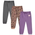 thumbnail image 1 of BTween Kids Girls Fashion Stretch Waist Ultra Soft Jogger Pants Set 3 Pack Bundle, Charh, 10-12, 1 of 7