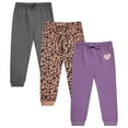 thumbnail image 1 of BTween Kids Girl's Fashion Stretch Waist Ultra Soft Jogger Pants Set - 3 Pack Bundle, CHARH,6, 1 of 7