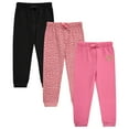 thumbnail image 1 of BTween Kids Girl's Fashion Stretch Waist Ultra Soft Jogger Pants Set - 3 Pack Bundle, LEOPD,6, 1 of 4