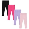 thumbnail image 1 of BTween Kids Girls Fall Fashion Stretch Leggings Comfortable Bottoms Set 4 Pack Bundle, 1 of 5
