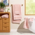 thumbnail image 1 of Beautiful by Drew Barrymore 6-Piece Staggered Tile Bath Towel Set, Soft 100% Cotton, Rose, 1 of 4