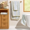 thumbnail image 1 of Beautiful by Drew Barrymore 4-Piece Wallpaper Bath Towel Set, Soft 100% Cotton, Halo, 1 of 4