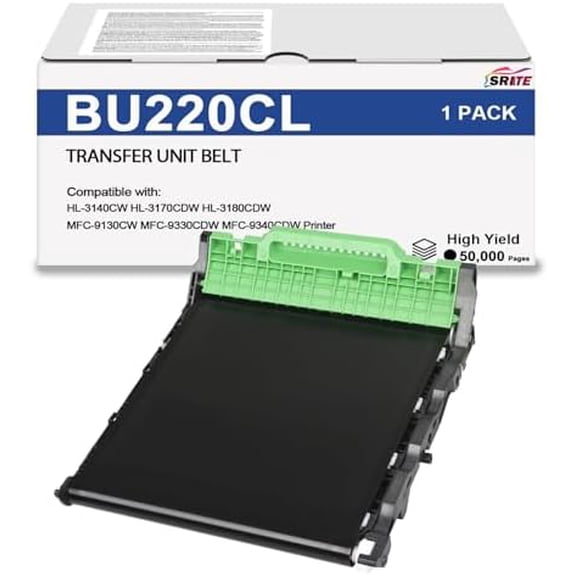 BU220CL BU-220CL Transfer Belt Unit Compatible for Brother HL-3140CW HL-3170CDW HL-3180CDW MFC-9130CW MFC-9330CDW MFC-9340CDW Printer (1Pack)