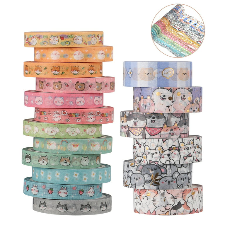  18 Rolls Cute Washi Tape Decorative Tape Set Kawaii