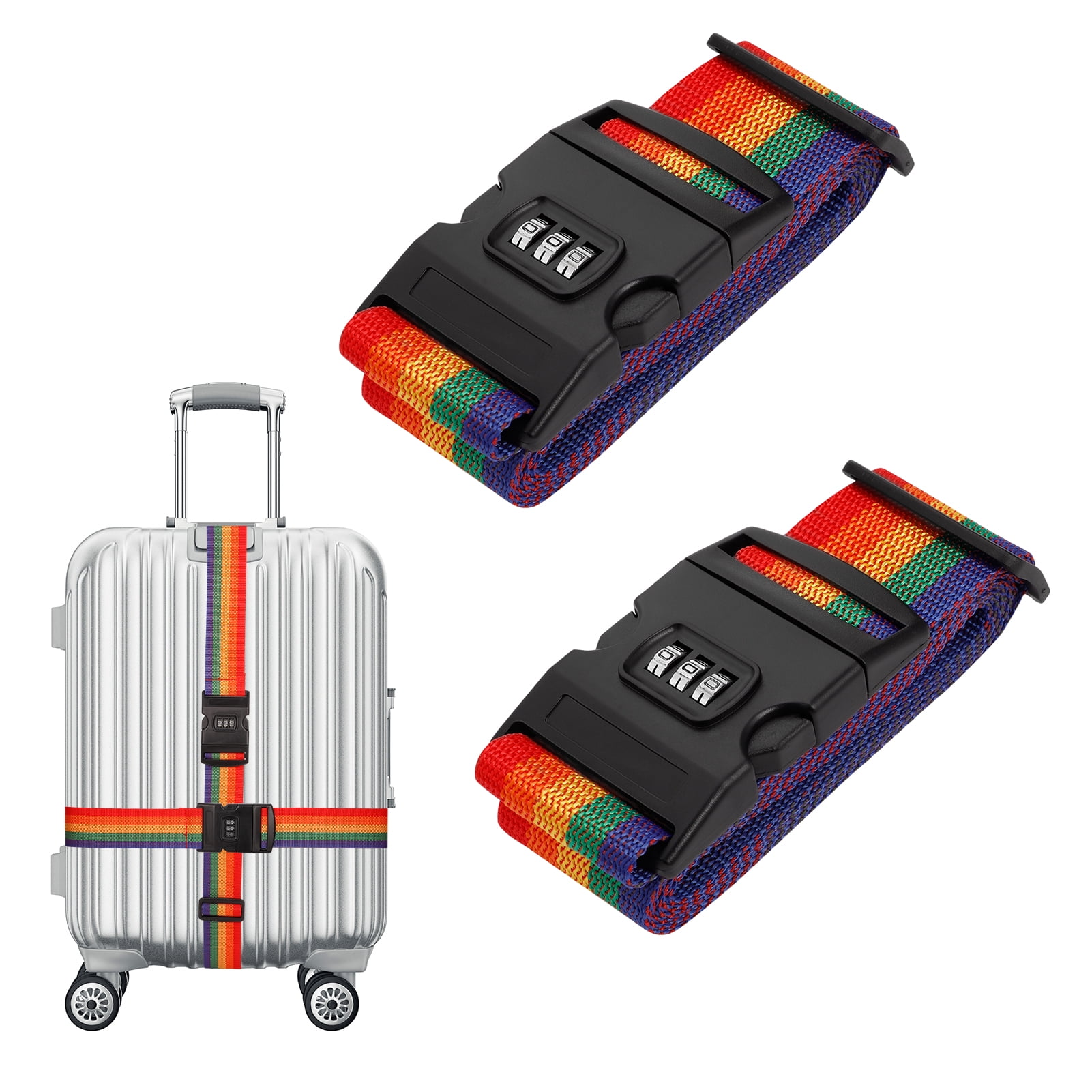 Collwait 2-in-1 Adjustable Luggage Belt Luggage Accessories