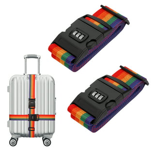 Veki Luggage Straps for Suitcases, Adjustable Cross Strap Luggage Belt for  Travel with Name ID Card, Luggage Accessories to Quickly Find The Suitcase