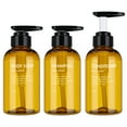 thumbnail image 1 of BUBABOX 3 Pack Reusable Shampoo Conditioner Bottle,10oz/300ml Empty Refillable Shower Bottle,Plastic Reusable Squeeze Lotion Dispenser for Shampoo and Conditioner(Brown), 1 of 7