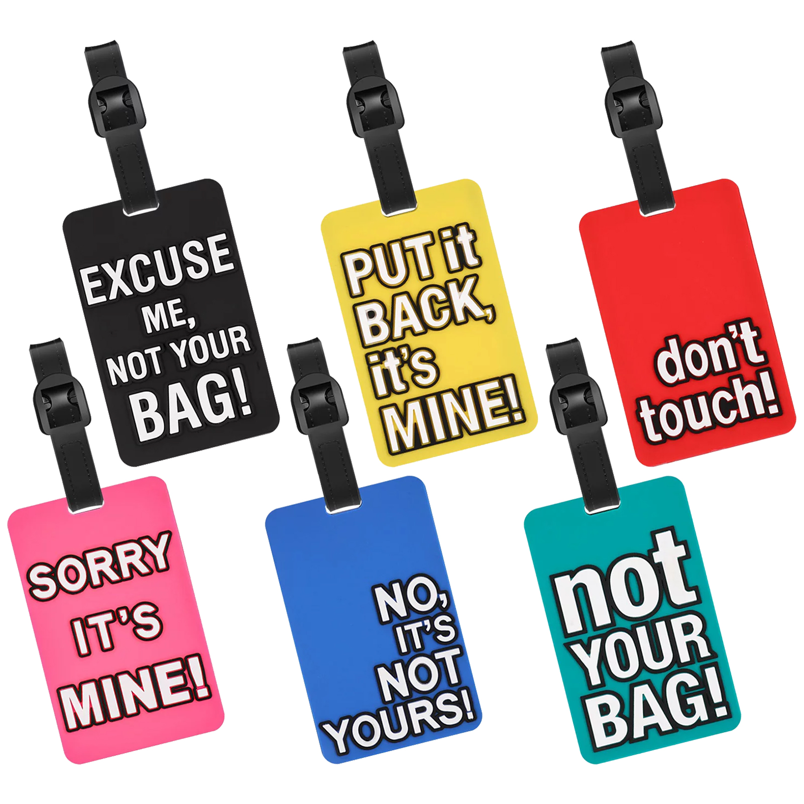 8 Pcs Luggage Tags, with Strings, Name ID Card for Travel Suitcase, Baggage, Bag, Backpack