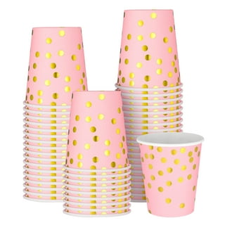 DecorRack Party Cups 12 fl oz Reusable Disposable Cups (Light Pink