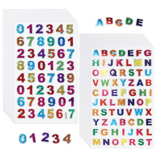  Ciieeo 12 Sheets Scrapbook Cartoon Stickers Sticker Letters for  Poster Board Alphabet Stickers for Crafts Number Decals DIY Letters  Stickers DIY Stickers Reflective Digital Stickers
