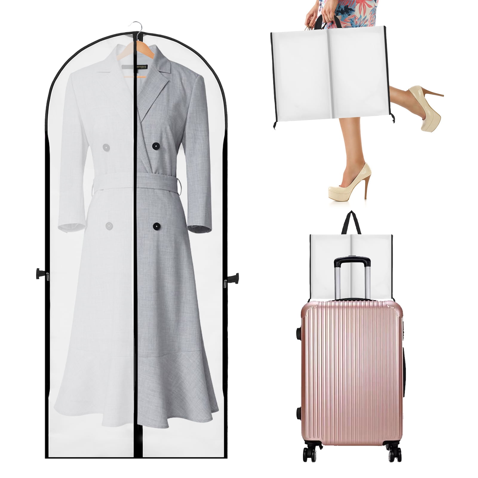 BUBABOX 71'' Hanging Bags for Storage, Garment Bags for Hanging Clothes