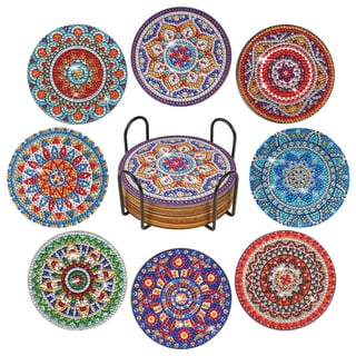 Sunflower Diamond Painting Coasters DIY Diamond Art Coaster 5D Full Drill Diamond  Coaster Acrylic Round Cup Coaster with Holder Cork Pad for Summer Fall  Thanksgiving Party Home Decor DIY Crafts 8 PCS